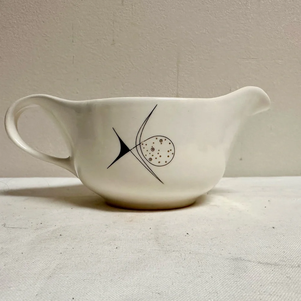 Mid-Century Atomic Aria Ceramic Creamer Serving Dish